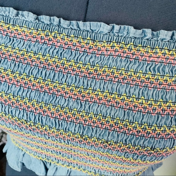 Forever 21+ Smocked Off Shoulder Crop NWT Size 1X - Picture 3 of 5